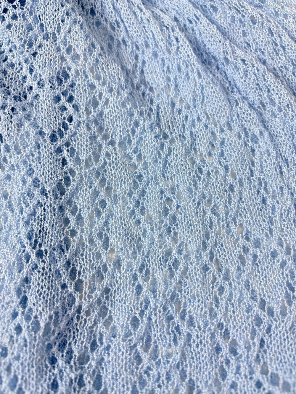 Free People Feminine Fancy Long Sleeve Lace Knit Blouse Sweater Balloon Sleeve
